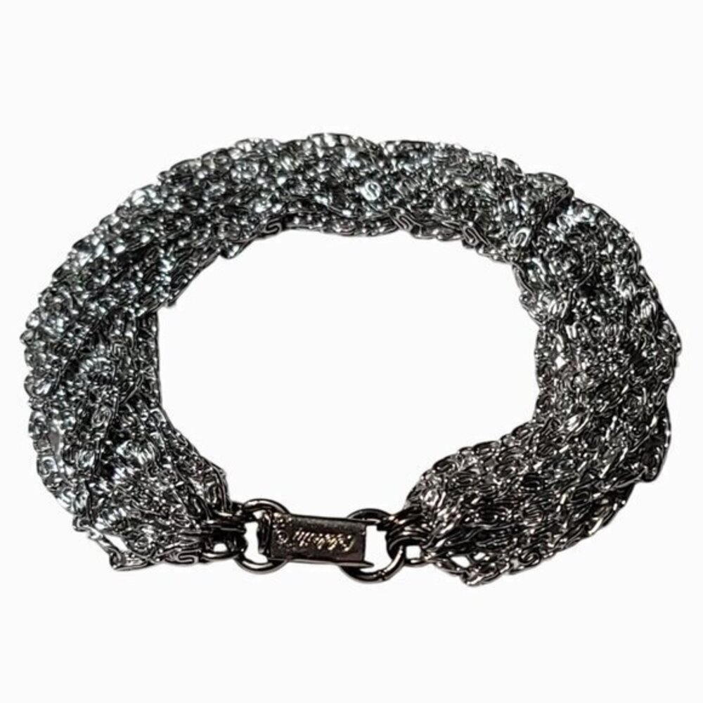 Vintage Celebrity Silver Tone Multi Chain Bracelet - Picture 3 of 8